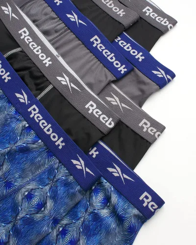 Vista 2 de Reebok Ropa interior para hombre, calzoncillos tipo bóxer de rendimiento (paquete de 8)