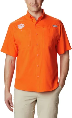 Vista 8 de Columbia NCAA Camisa Tamiami de Manga Corta para Hombre Universitaria Tallas Grandes y Altas Fla - Azul
