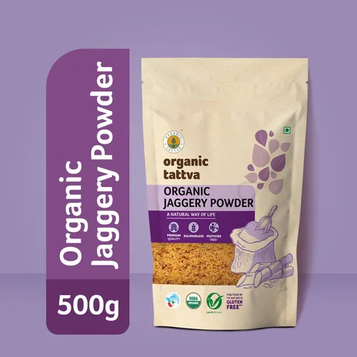Vista 4 de Organic Tattva Jaggery en polvo, 17.64 oz certificado por USDA