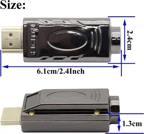 Vista 2 de Adaptador de terminal de tornillo HDMI sin soldadura, módulo HDMI macho sin soldadura, caja de conexiones, conector de cable HD, módulo de señal