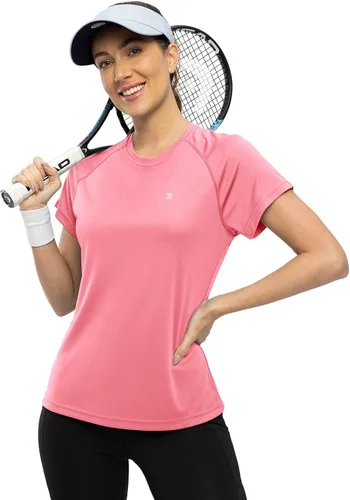 Vista 5 de TBMPOY Camisetas de entrenamiento Dry Fit para mujer, de manga corta, atléticas, absorben la humedad, UPF 50+, para correr, gimnasio, camisetas