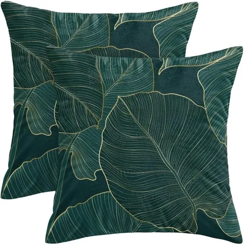 Vista 21 de AEIOAE Fundas de Almohada Costeras de 16 x 16 Pulgadas Juego de 2, Fundas Decorativas de Lino con Estampado de Peces Azules de Playa Oceánica