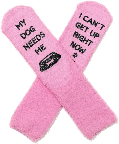 Vista 51 de CHANGGER Calcetines unisex con texto en inglés "If You Can Read This Bring Me Some Fuzzy Funny Saying Crew Socks Christmas Unisex Gift
