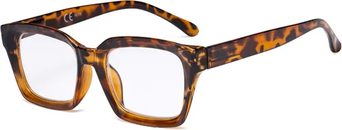 Vista 11 de Eyekepper Gafas de mujer - Gafas de diseño cuadrado de gran tamaño para mujer, color negro
