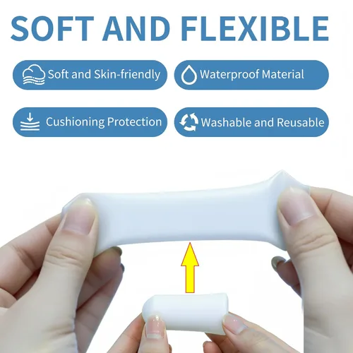 Vista 3 de KONGDY Protectores de dedos de los pies, 12 unidades de silicona para zapatos, protectores de dedos de gel grande para mujeres y hombres, evitan