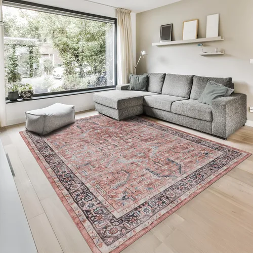 Vista 245 de GLN Rugs Traditional Collection - Alfombra de felpilla lavable a máquina, tradicional lavable, antideslizante, alfombra de felpilla de pelo corto