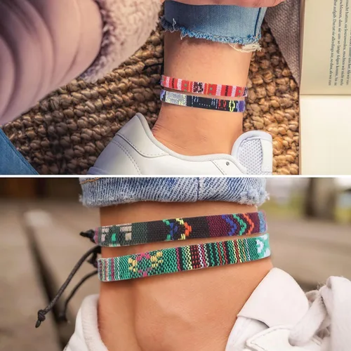 Vista 6 de Lorfancy 12 pulseras bohemias para mujeres y niñas, pulseras trenzadas, pulseras estéticas de playa, surfistas, hombres, pulseras de amistad