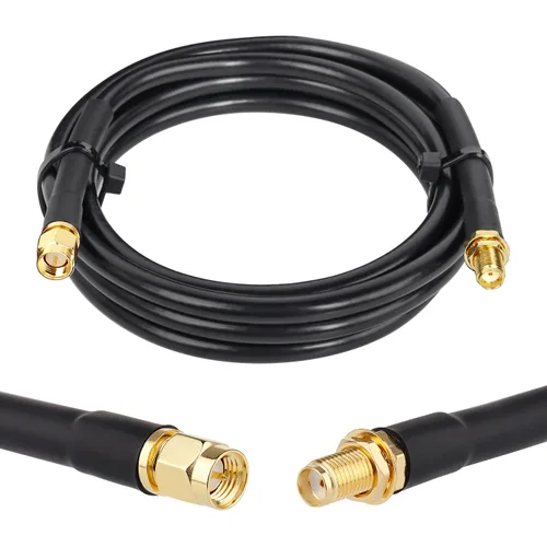 Vista 13 de XRDS -RF Cable SMA de 1 pie, cable de extensión SMA con conector SMA macho a SMA hembra de 50 ohmios KMR240 cable coaxial SMA de baja pérdida