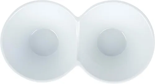 Vista 15 de Restaurantware - Cuencos de inmersión doble de 9.1 x 4.9 x 2.3 pulgadas, 1 servidor de condimentos para microondas - 2 compartimentos, bandeja