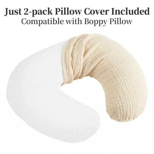 Vista 6 de Pro Goleem Funda de almohada de muselina de lactancia, 100% algodón, suave, transpirable, para madres que amamantan, se adapta a la almohada