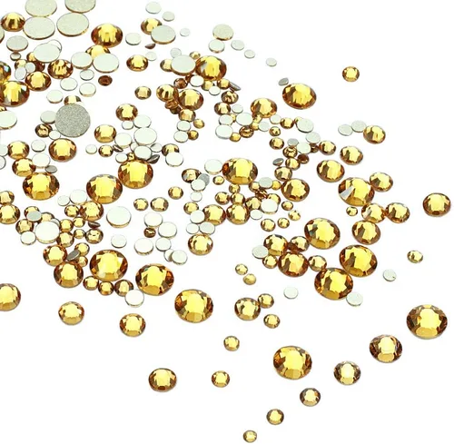 Vista 9 de LolliBeads Piedras redondas de resina para uñas con parte trasera plana y cristales acrílicos.