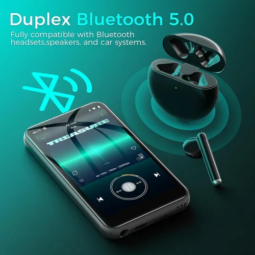 Vista 7 de MP3 Player with Bluetooth and WiFi, 32GB 4" Full Touch Screen Music Player with Spotify, Audible, Pandora, Libby, Spotify Kids,MP3&MP4 Player with