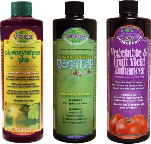 Vista 14 de Microbe Life Hydroponics Fotosíntesis Premium Plus para cultivar frutas, verduras y hierbas, el mejor Big Bud Grow profesional, usar con cualquier