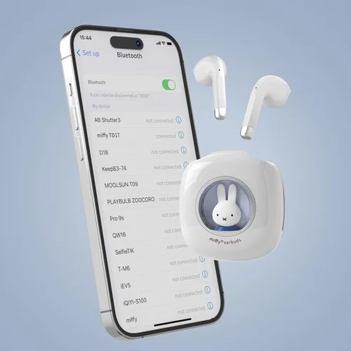 Vista 4 de Auriculares Miffy Bluetooth Inalámbricos (Azul), Auriculares con Cascos IPX5 Resistente al Agua
