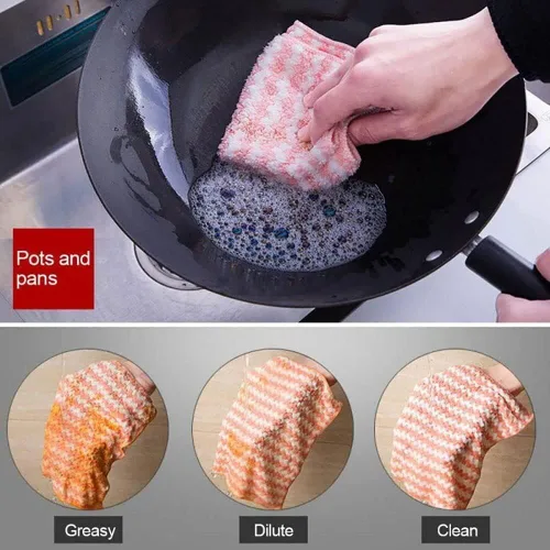 Vista 4 de Yoovat Straseapoit Trapo de limpieza de microfibra, paños de limpieza de microfibra súper absorbentes, toallas reutilizables multifunción para 10