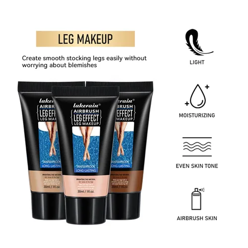 Vista 10 de Maquillaje de piernas impermeable sin transferencia, corrector corporal de cobertura completa para piernas, crema para cubrir venas, tono de piel