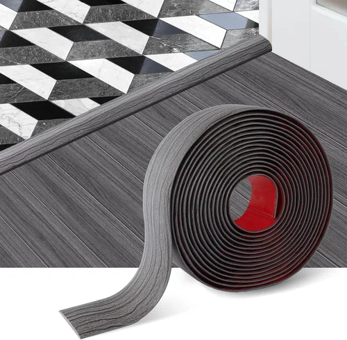 Vista 13 de Tira de transición de suelo autoadhesiva, tiras de cobertura de suelo laminado de vinilo de 1.57 pulgadas de ancho, divisores planos