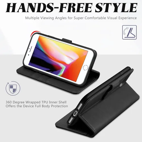 Vista 4 de TUCCH - Funda tipo cartera para iPhone 8 Plus
