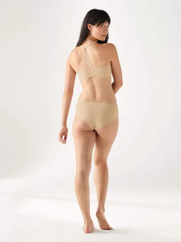 Vista 2 de True & Co Sujetador de espalda cruzada con encaje triangular para mujer