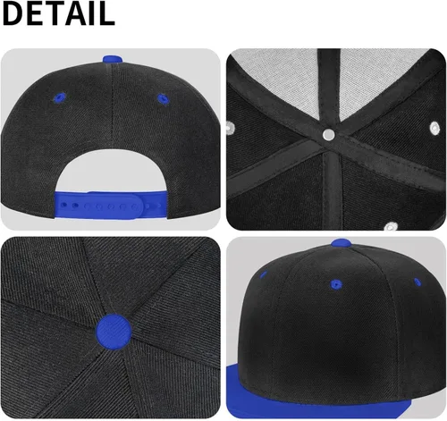 Vista 4 de Japanese Sumo Adult Flat Brim Contrast Hip Hop Hat Flat Brim Baseball Adjustable Snapback Trucker Cap