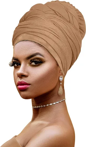 Vista 30 de Ankara - Diadema suave con estampado africano para la cabeza, bufanda para el cabello largo, turbante, corbata, punto africano, envolturas