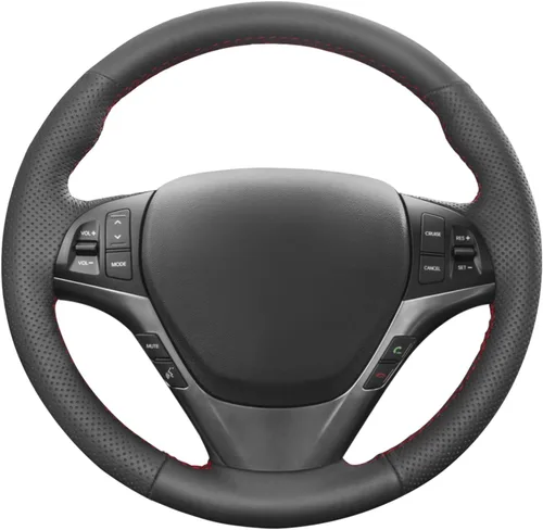 Vista 12 de MEWANT Funda cosida para volante Hyundai Genesis Coupe 2010-2016/Accesorios de volante para Hyundai Genesis Coupe