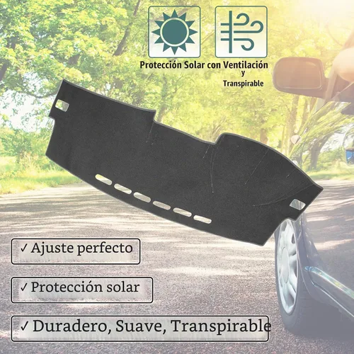 Vista 7 de X AUTOHAUX Cubierta de salpicadero de automóvil, de poliéster gris, antideslizante, alfombrilla protectora para Toyota Corolla 2009-2011