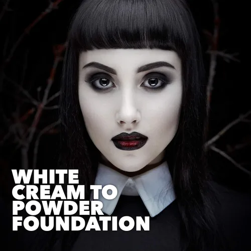 Vista 5 de Base en crema con acabado en polvo Manic Panic Goth White, color blanco