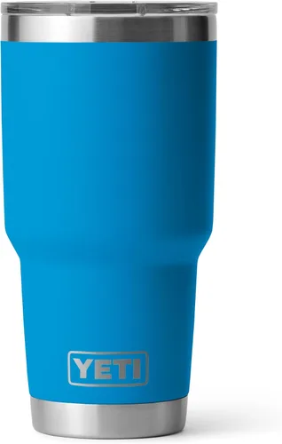 Vista 43 de YETI Rambler - Vaso de 30 oz, acero inoxidable, aislado al vacío con tapa MagSlider, color carmesí Amarillo