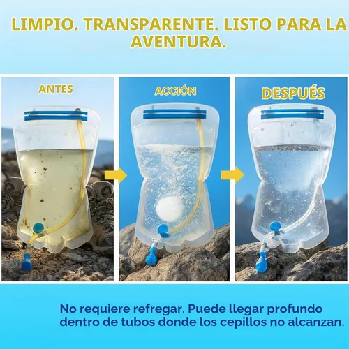 Vista 6 de flowcheer Paquete de 36 tabletas de limpieza de botellas