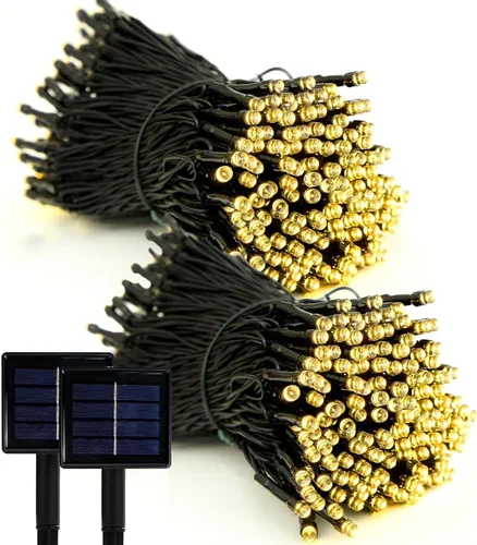 Vista 9 de Luces de Cadena Solares Luces de Navidad Solares 200 LED 72 Pies 8 Modos Luces de Cadena para Exteriores Impermeables para Jardín Fiesta Patio Hogar