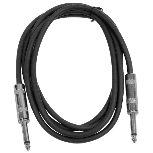Vista 21 de Seismic Audio Cables para altavoces de guitarra, cables de guitarra TS de ¼”, negros, 2 pies