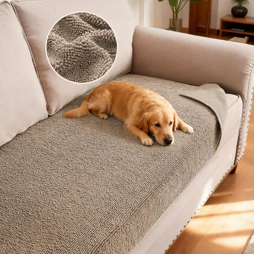 Vista 11 de H.VERSAILTEX Funda Antideslizante para Sofá de Mascotas Protector de Cama de Perro de Chenilla Funda de Sofá Gruesa y Suave Apta para Mascotas