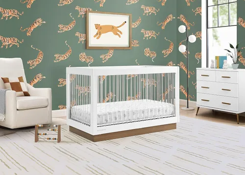 Vista 2 de Delta Children James - Cuna convertible de acrílico 4 en 1, certificado Greenguard Gold, blanco bianca/bellota Bianca Blanco/Bellota