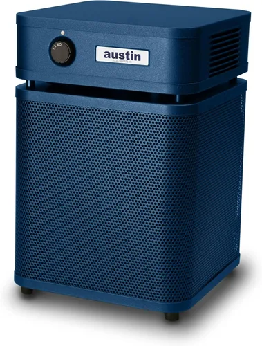 Vista 5 de Austin Air HealthMate Plus Junior - Purificador de aire azul medianoche, purificadores de aire avanzados de filtración de 4 etapas para el hogar