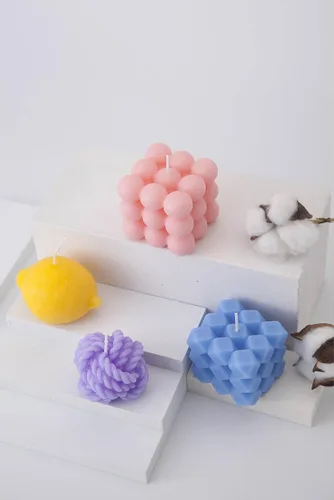 Vista 8 de Vela de burbujas, 4 velas de burbujas de cera de soja, juego de velas de burbujas perfumadas estéticas para decoración del hogar, dormitorio