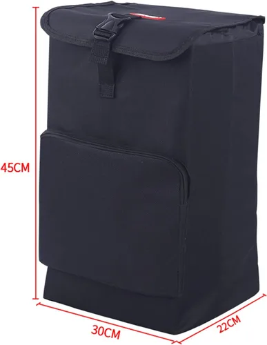 Vista 2 de Bolsa de tela Oxford – Bolsa de repuesto plegable para carrito de compras de 50 litros, bolsa de repuesto reutilizable para carrito de compras, 11.8