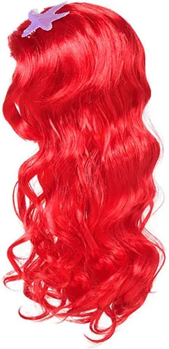 Vista 7 de Disfraz de sirena de princesa para niñas, vestido de fiesta con peluca y corona