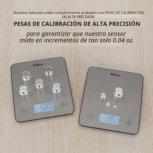 Vista 6 de Báscula de cocina inteligente Bisonbody con rastreador de nutrición y aplicación Bluetooth Compatible con aplicación Bluetooth, capacidad de 11