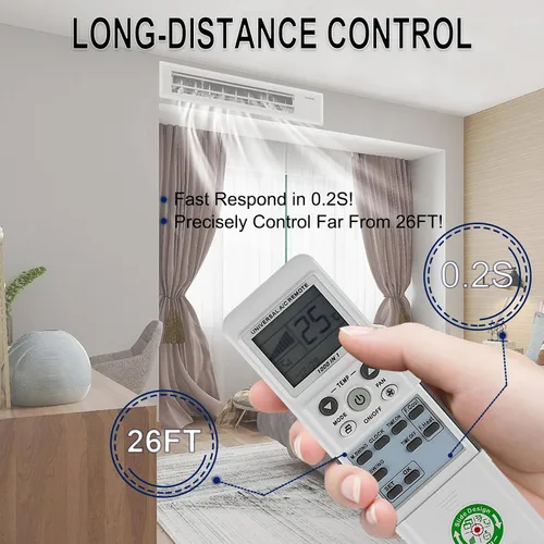 Vista 4 de K-1038E Control remoto universal de aire acondicionado para LG, Midea, Fujitsu, Panasonic, Samsung Air Condition, 1000 en 1 controlador de A/C