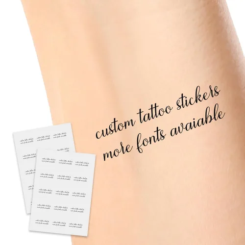 Vista 12 de Calcomanías de tatuajes temporales personalizadas, personaliza el tatuaje con nombre y foto de tu amor para fiestas de cumpleaños, Halloween