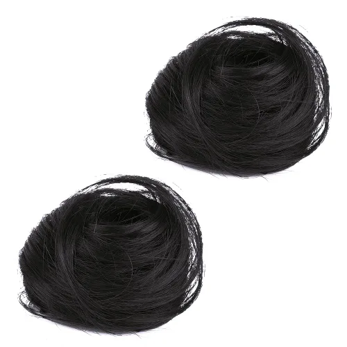 Vista 32 de 2 extensiones de moño de cabello, accesorio de peluca, extensiones de cabello rizado y ondulado, extensiones de cabello recogido, extensión de moño