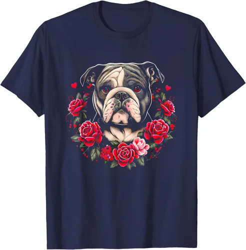 Vista 9 de Día de San Valentín - Camiseta de San Valentín Bulldog Inglés, Negro