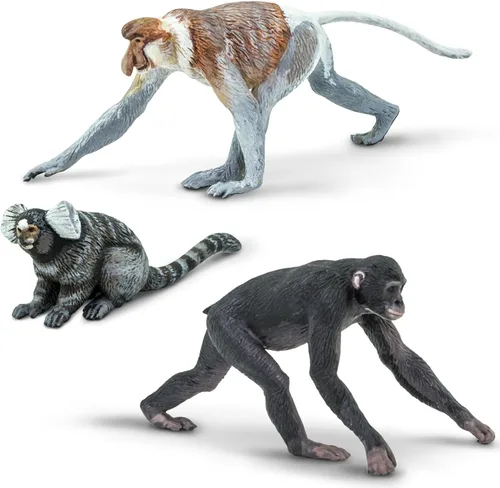 Vista 5 de Safari Ltd. Primates TOOB - Figuras de varios monos - Divertido juguete educativo para niños, niñas y niños a partir de 3 años