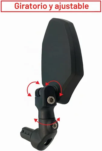 Vista 4 de Hafny Nuevo espejo retrovisor de barra de bicicleta, lente de vidrio HD, espejo de bicicleta ajustable y giratorio seguro, resistente a explosiones