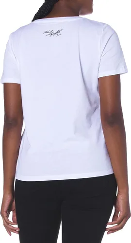 Vista 4 de Karl Lagerfeld Paris Women's Short Sleeve Graphic Logo Tee