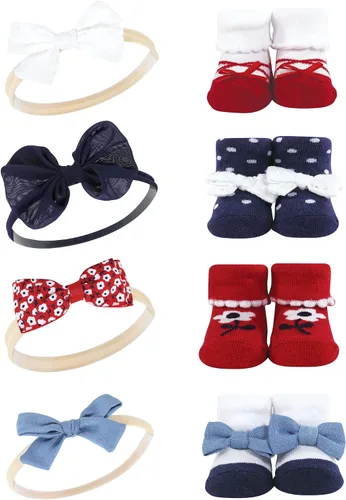 Vista 19 de Hudson Baby Conjunto de regalo de diadema y calcetines para niña Puntos rosados