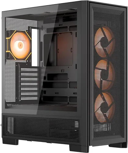 Vista 8 de darkFlash AIR NOVA - Funda para PC E-ATX de torre completa, funda para juegos ventilada de seis caras, radiador de hasta 16.535 in, montaje vertical
