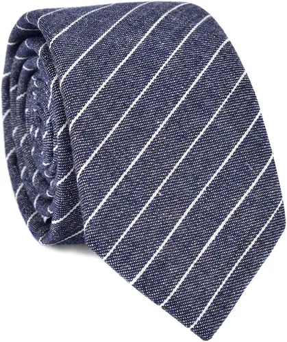 Vista 23 de JESLANG Corbata de algodón y lino de 2.56 pulgadas para hombre, perfecta para ocasiones formales e informales