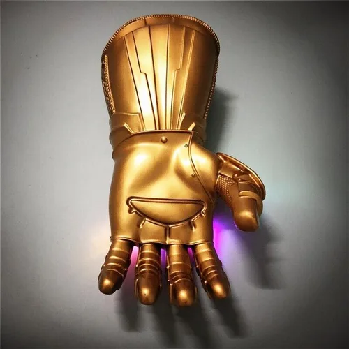 Vista 9 de Guante de infinito electrónico para adultos, guantes de infinito LED con 3 modos de iluminación, 6 piedras del infinito con imán extraíble